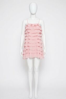 NEW STRUT & BOLT posie ruffled mini dress in pink
